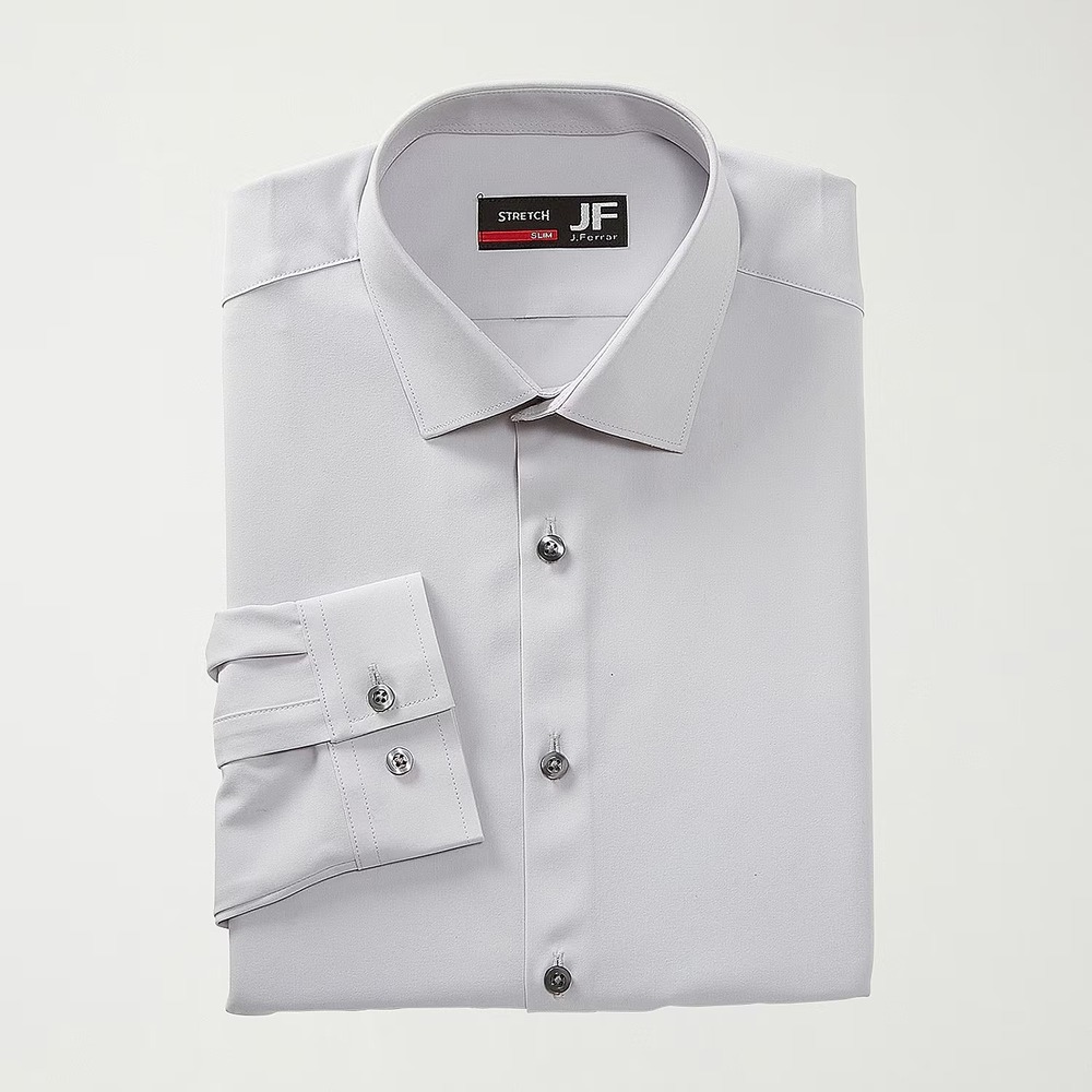 MSRP $50 J. Ferrar 360 Mens M 15-15.5 32-33 Microchip Stretch Dress Shirt